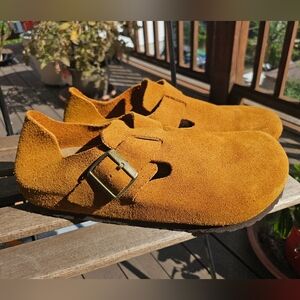 SOLD -- Birkenstock London Suede Leather Mink Shoes